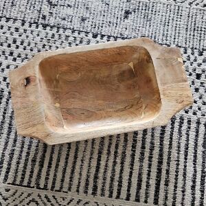 Rustic Wooden Serving Bowl